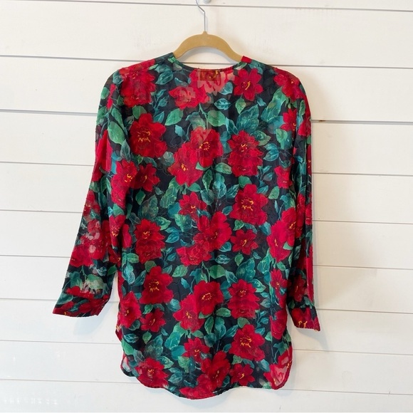 Victorias Secret | Vintage Gold Label Button Front Floral Nightgown Size Small - Picture 2 of 7